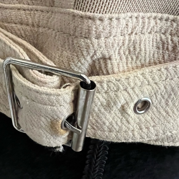 Blank NYC Cream 100% cotton Moto Jacket Asymmetrical Zipper size M EUC - Picture 6 of 16